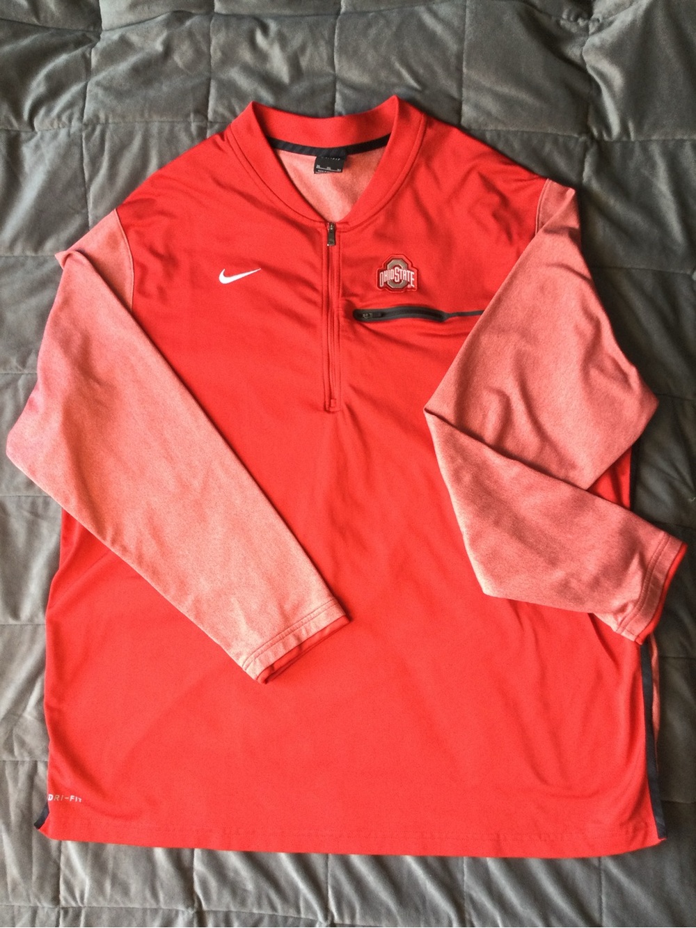 Nike Red Ohio State Dri-FIT Zip Pullover